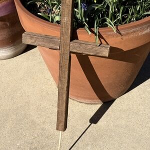 Wooden Cross Garden Decor